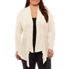 Alyx Long Sleeve V Neck Open Front Cardigan-plus