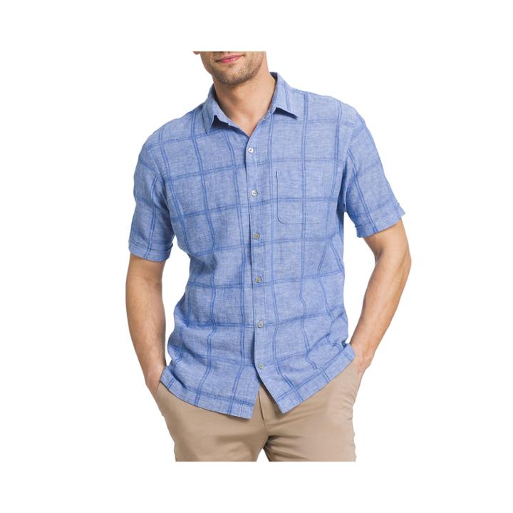 Van Heusen Short-sleeve Linen Cotton Shirt