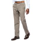 Collection By Michael Strahan Brown Tic Plaid Flat-front Suit Pants - Classic Fit