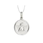 Sterling Silver Rhodium Oxidized Antique Holy Spirit Dove 18 Pendant Necklace