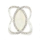 Sparkle Allure White Crystal Silver Over Brass Band