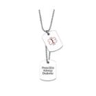 Personalized Stainless Steel Double Dog Tag Medical Id Pendant Necklace