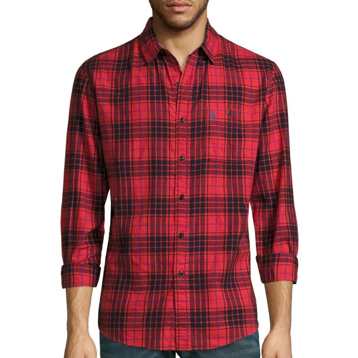 U.s. Polo Assn. Long-sleeve Brushed Twill Sport Shirt