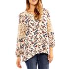 Skyes The Limit Himalaya Long Sleeve Crew Neck Woven Blouse-plus