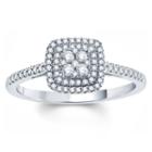 Womens 1/3 Ct. T.w. Genuine Diamond White Engagement Ring