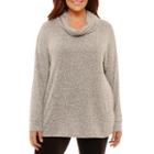 St. John's Bay Long Sleeve Cozy Cowl Tee