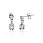 Diamond Accent & Lab-created White Sapphire Sterling Silver Earrings