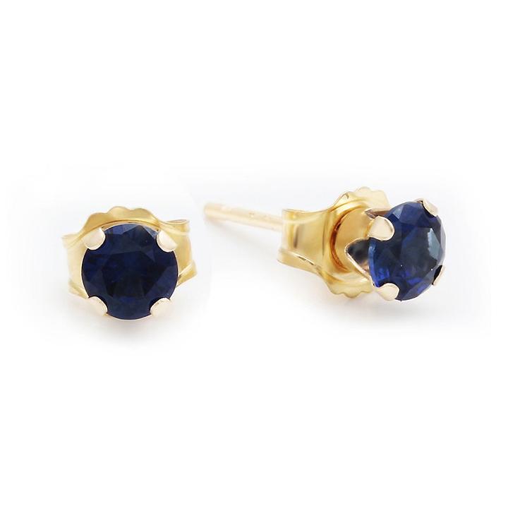 10k Gold Lab-created Sapphire Stud Earrings