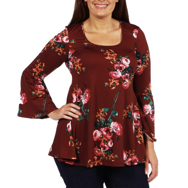 24/7 Comfort Apparel Atherton Tunic Top - Plus