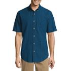 St. John's Bay Short Sleeve Geometric Button-front Shirt