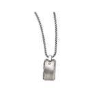 Edward Mirell Mens 1/10 Ct. T.w. White Diamond Stainless Steel Titanium Pendant Necklace
