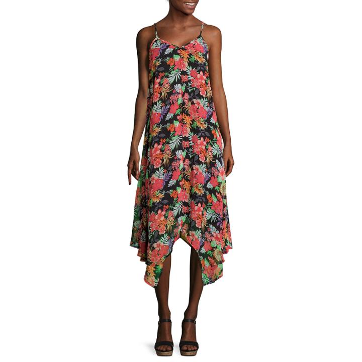 Decree Strappy Handkerchief Dress - Juniors Plus