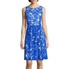Rn Studio By Ronni Nicole Sleeveless Floral Lace Fit-and-flare Dress