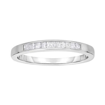 1/3 Ct. T.w. Diamond 14k White Gold Princess-cut Wedding Band