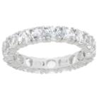 Womens White Topaz Sterling Silver Band