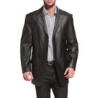 Bgsd Men's 3-button Leather Blazer