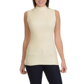 Harve Benard Mock Neck Sleeveless Sweater