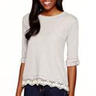 Lily Star 3/4-sleeve Envelope-back Top