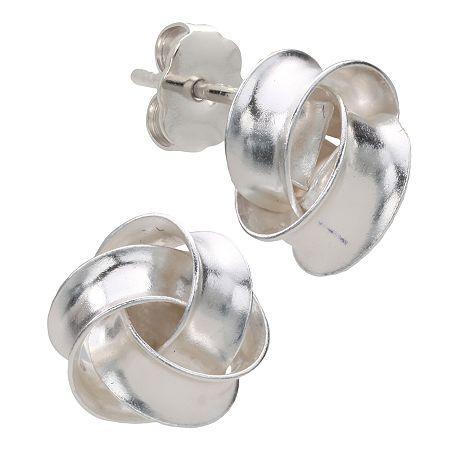 Sterling Silver Love Knot Earrings