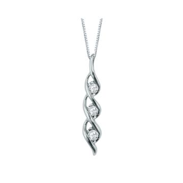 Sirena 1/2 Ct. Diamond Solitaire 14k White Gold Pendant Necklace
