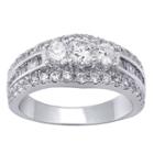 Love Lives Forever Womens 1 1/2 Ct. T.w. Round White Diamond 14k Gold Engagement Ring