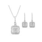 Diamond Blossom Womens 1/10 Ct. T.w. White Diamond Sterling Silver Jewelry Set