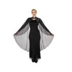 Black Mesh Spider Web Adult Cape With Hood