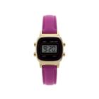 Womens Square Dial Pink Strap Digital Watch