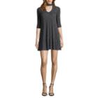 By & By Elbow Sleeve A-line Dress-juniors