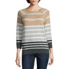 Liz Claiborne 3/4 Sleeve Pullover Sweater-petites