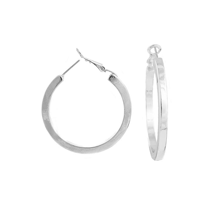 A.n.a Silver-tone Thick Hoop Earrings
