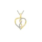 Womens 1/10 Ct. T.w. White Diamond 10k Pendant Necklace Set