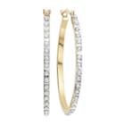 Diamond Fascination&trade; 14k Yellow Gold Diamond Accent Round Hoop Earrings