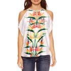 Bisou Bisou Cold Shoulder Keyhole Top
