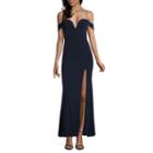 City Triangle Short Sleeve Fitted Gown-juniors