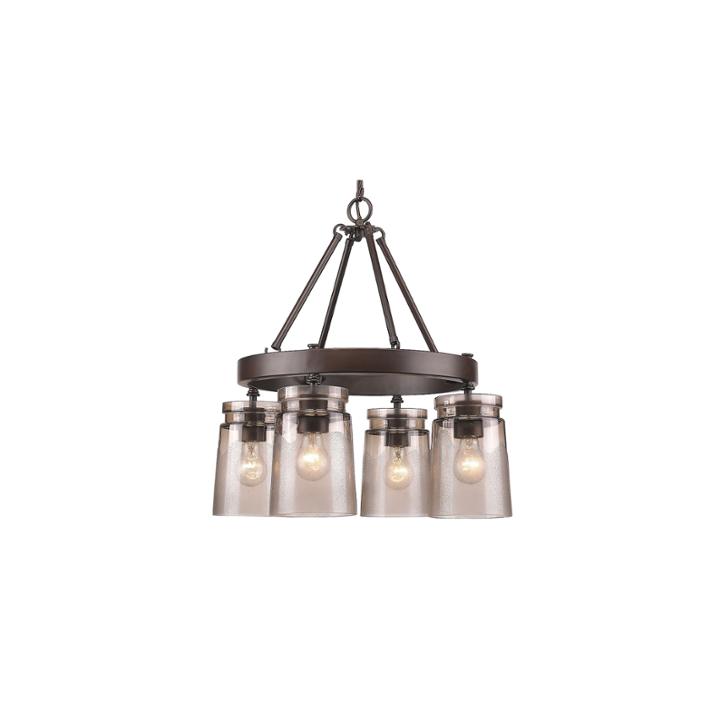 Travers 4-light Chandelier In Rubbed Bronze