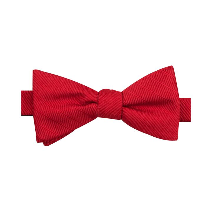 Jf J. Ferrar Solid Texture Stripe Pre-tied Bow Tie