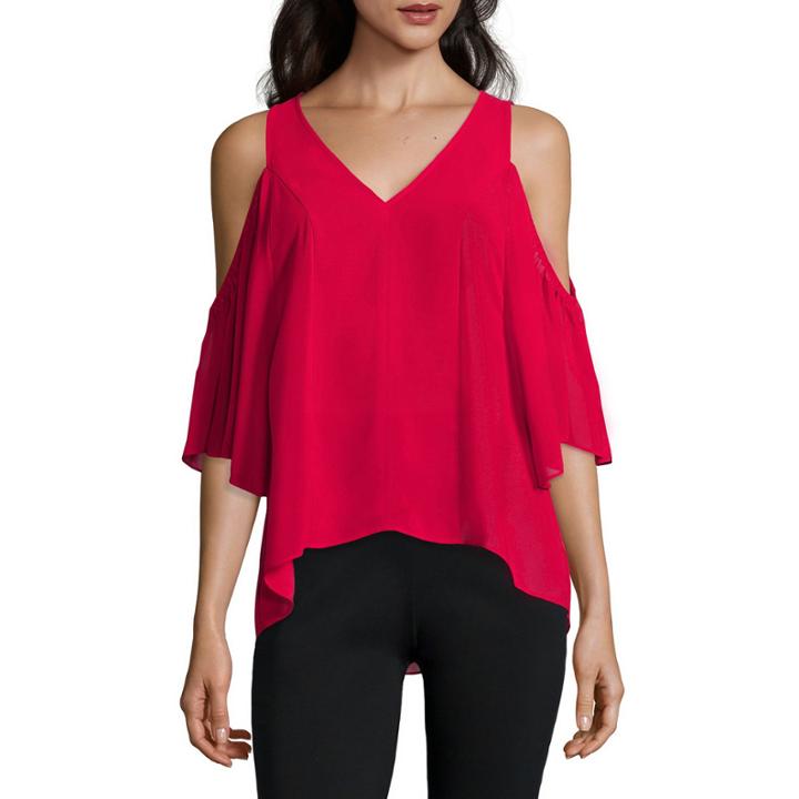 Nicole By Nicole Miller Cold-shoulder Top