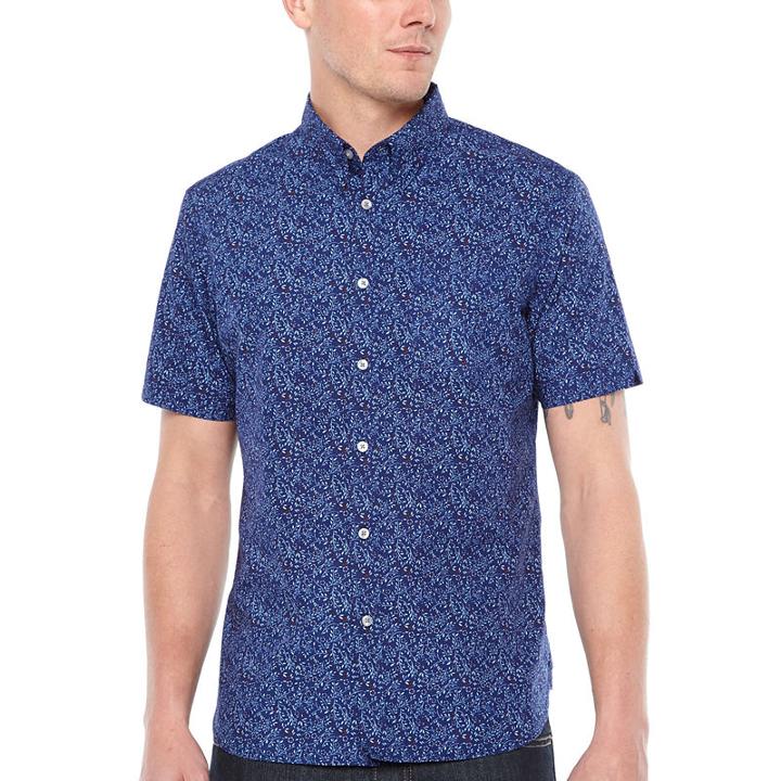 Jachs New York Short Sleeve Floral Button-front Shirt