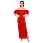 24/7 Comfort Apparel Long Cool Woman Off The Shoulder Dress