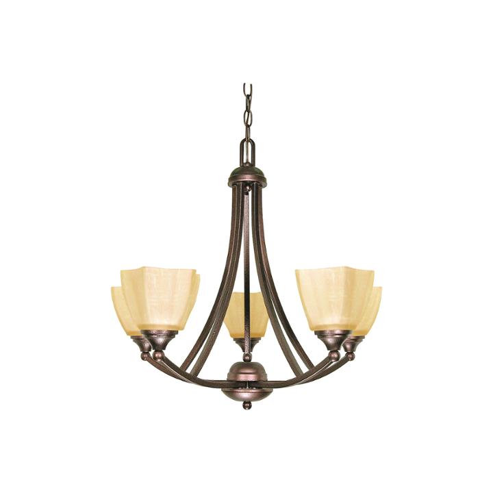 Filament Design 5-light Copper Bronze Chandelier