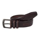 Columbia Brown Leather Belt W/contrast Stitching
