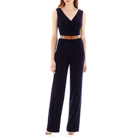 Alyx Sleeveless Surplice Belted Jumpsuit