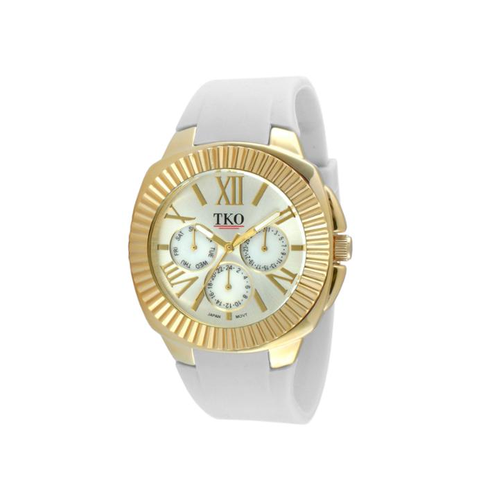 Tko Orlogi Womens White Silicone Strap Sport Watch