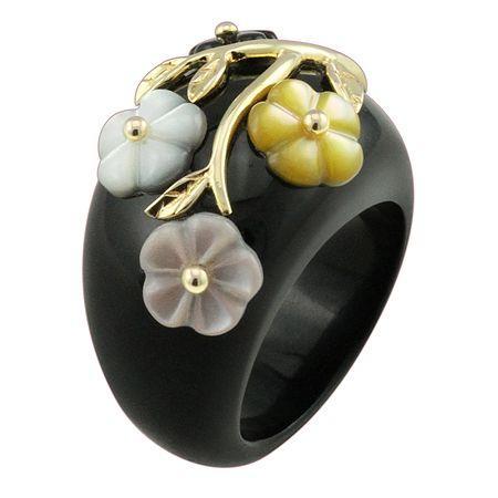 Onyx & Mother-of-pearl Ring