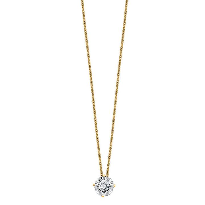 Womens 2-pack 1 1/2 Ct. T.w. White Moissanite Round Pendant Necklace Set