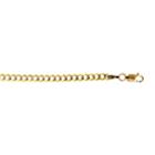 14k Two Tone 3.65mm Diamond Cut Curb Necklace 18