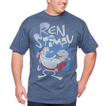 Ren And Stimpy Short Sleeve Graphic T-shirt-big And Tall