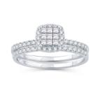 Womens 1/2 Ct. T.w. Diamond White Engagement Ring