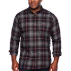 Izod Tall Slim Flannel Wovens Long Sleeve Flannel Shirt-slim